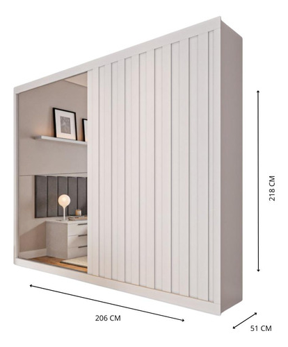 Guarda Roupa Rustic 1 Porta Com Espelho - Mademarcs