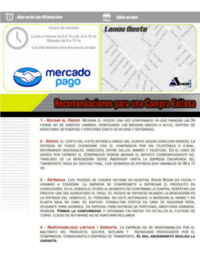 Ventana Aluminio 120x110 Vidrio Repartido Abershop