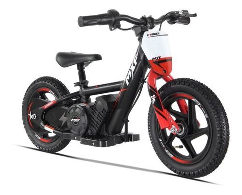 Imagem 2 de 4 de Mini Bicicleta Elétrica Mxf Aro12 Vermelho + Brinde Capacete