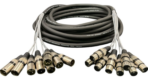 Multicabo Com Conectores Xlr Ou P10 8 Vias - 2 Metros