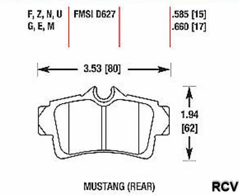 Balatas Disco  Trasera Para Ford Mustang   2003