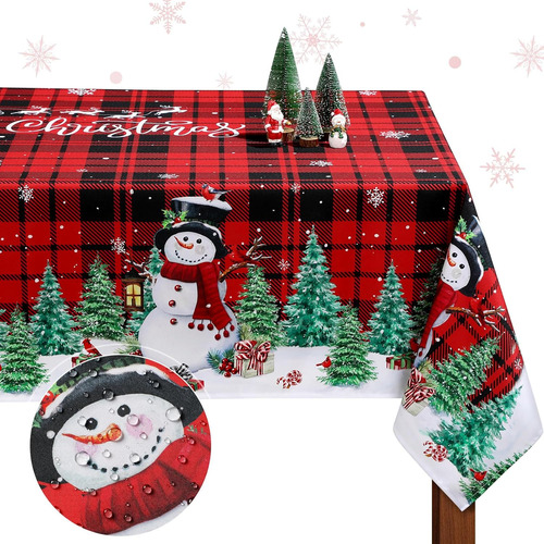 Wovweave Mantel De Navidad De 60 X 84 Pulgadas, Mantel Recta
