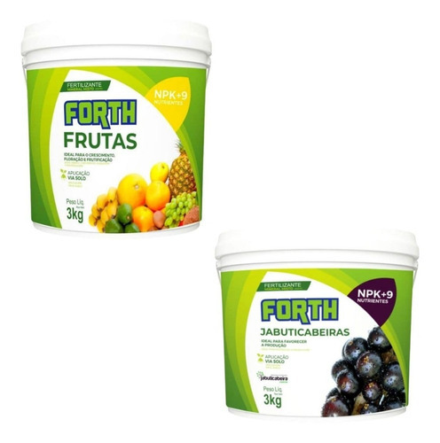 Kit Adubos Fertilizante Npk Forth - Jabuticabeiras + Flores