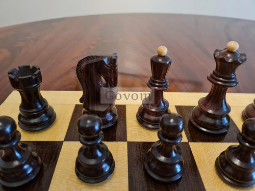 Juego Ajedrez Madera Profesional Piezas Yugoslavia Rose