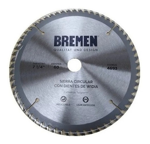 Disco Sierra Circular Bremen 184mm 40d Madera Mdf 2952