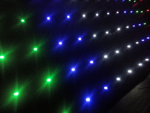 Cortina Led Balcão Dj- 4,0 X 1,0 M-lateral-palco Show Preto