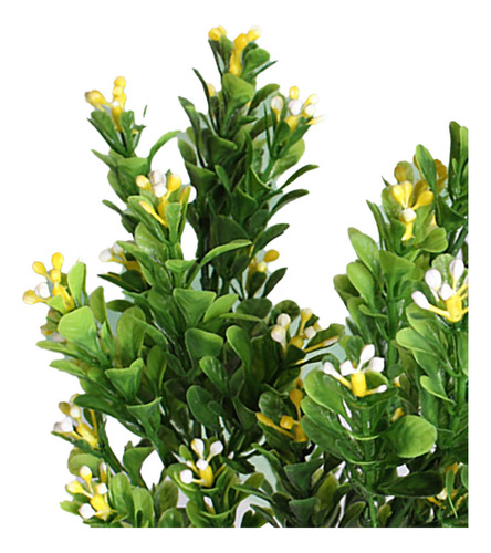 Flores Artificiales Amarillas, Hojas Y Plantas Con Forma Rea