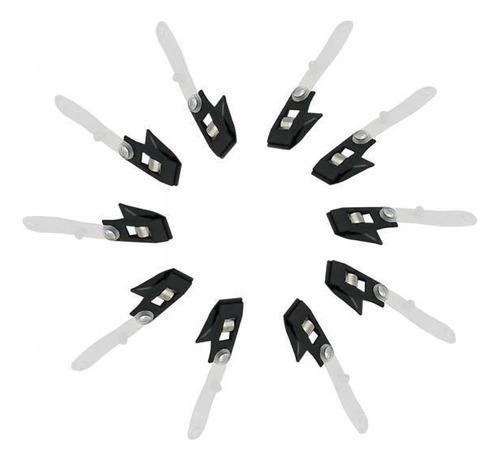 2 X 10 Pieces Flagpole Clips Accessories Sturdy Windproof