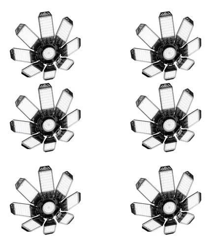 Luces De Garaje De 260 W 26000 Lm, Paquete De 6 Luces Led