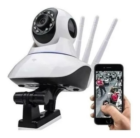 Imagem 2 de 6 de Câmera Segurança Ip 1080p Carecam Wifi Audio 3 Antenas