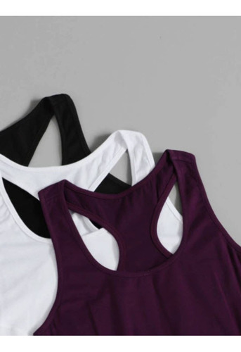 Set De 3 Blusas Running Tank Top Espalda Nadador