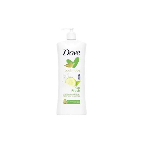  Crema Corporal Dove Go Fresh Pepino Y Té Verde 1l