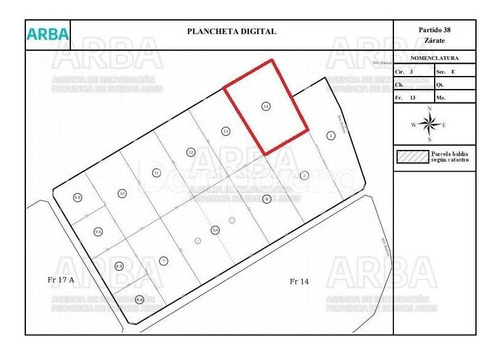 Imagen 4 de 4 de Terreno Fraccion En Venta Ubicado En Zárate, G.b.a. Zona Norte
