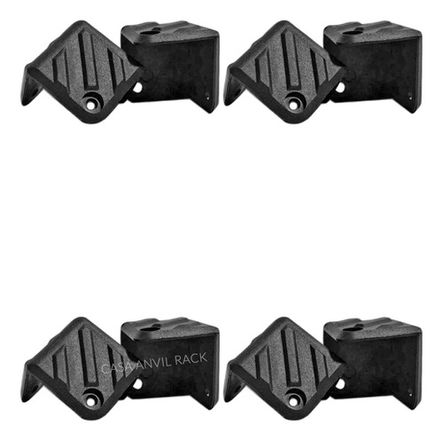 Esquinero Plastico Plano Mediano Negro Rack Anvil X8 Unid.