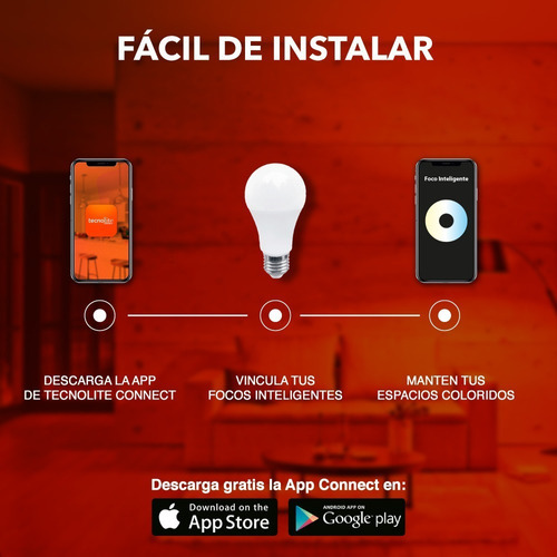 Foco Inteligente Led 7w E27 Atenuable Tecnolite Color De La