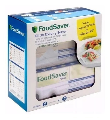 Paquete De 44 Bolsas De Vacio Foodsaver Oster Y 6 Rollos