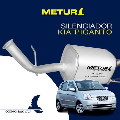 Silenciador Metur Smk-9707 Kia Picanto 2004-2011