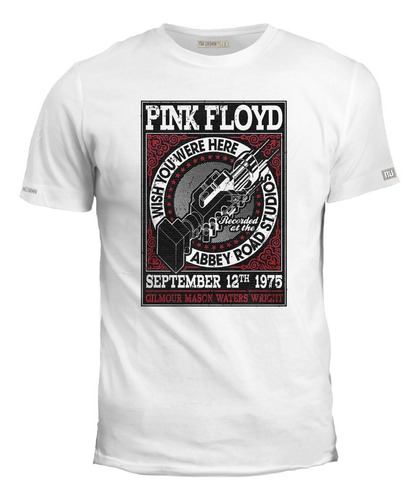 Camiseta Pink Floyd Metal Rock Wish You Were Here Poster Ink