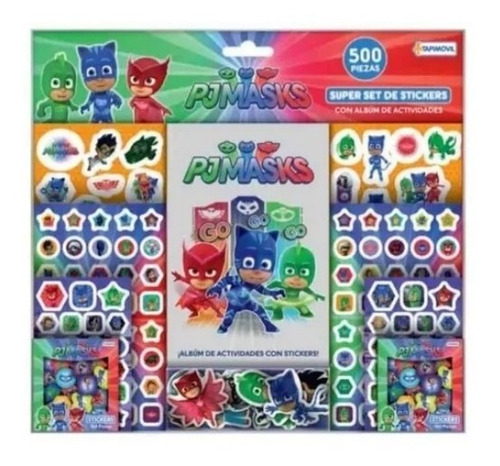 Imagen 2 de 6 de Super Set De 500 Stickers + Album De Actividades Pj Masks