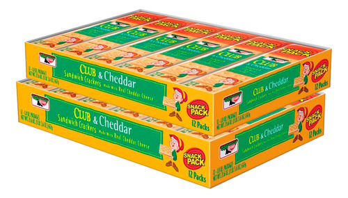 Keebler Crackers, Club & Cheddar, Galletas Sandwich De Queso