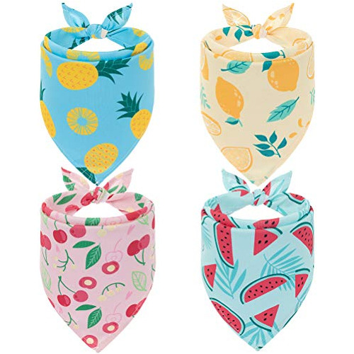 Dog Cooling Bandana Set 4 Pack Hawaii Dog Bandana, Summ...