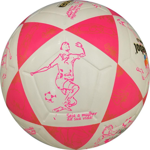 Bola Futalta Fusion Tech Dalebol Mulher Branca Rosa