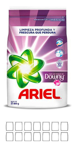 Ariel Detergente En Polvo + Toque Downy 9,8 Kg