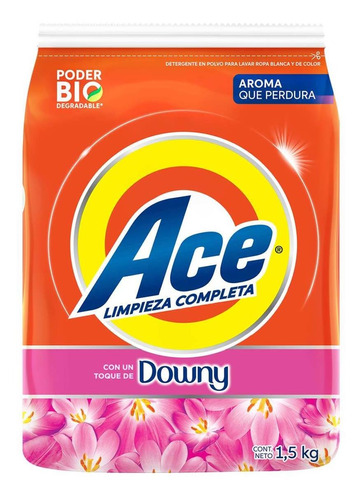Detergente En Polvo Ace Con Toque Downy 1.5 Kg