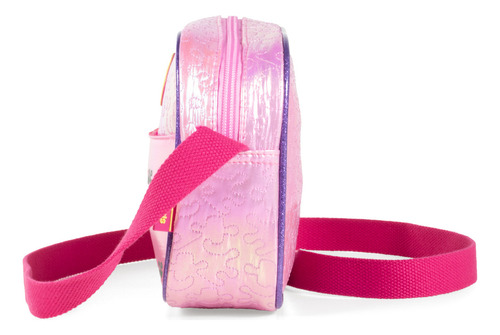 Bolsa Crossbody Cloe Para Niña Acabado Iridiscente Color Rosa