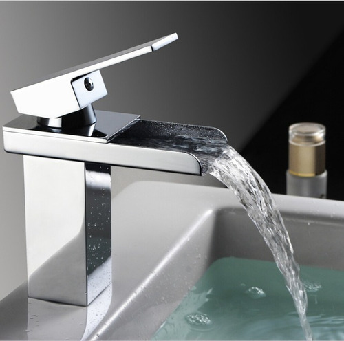 Grifería Monocomando Cascada Cromado Para Vanitory