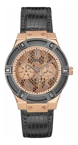 Reloj Guess Animal Print Mujer Pulso De Cuero W0289l4