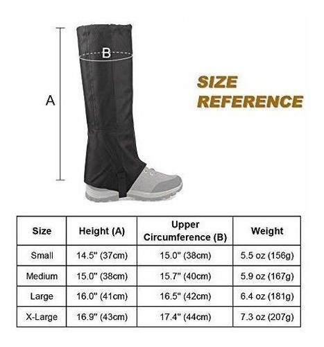 Magarrow Polainas De La Pierna Senderismo Nieve Bota Polaina