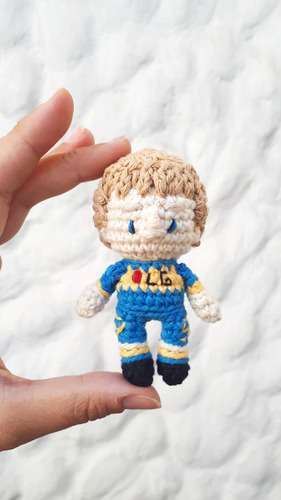 Muñeco Martín Palermo Boca Jrs. Amigurumi Tejido - Pipelino