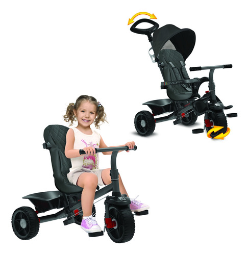 Triciclo Smart Bandeirante Comfort Reclinavel Pedal Passeio