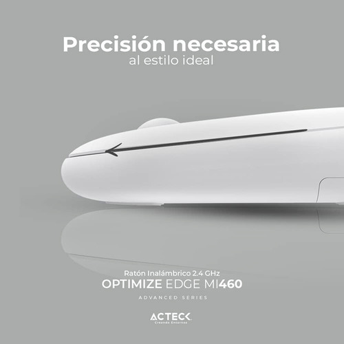 Mouse Acteck Optimize Edge Mi460 1600dpi Inalambrico Blanco