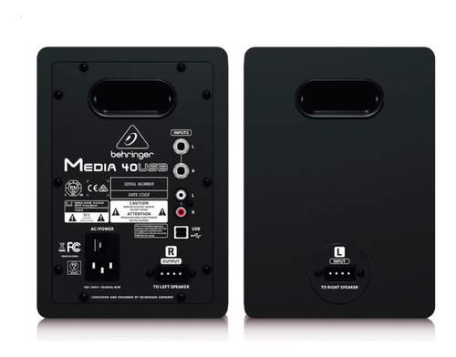 Par De Monitores De Áudio Behringer Media 40usb 150w Preto