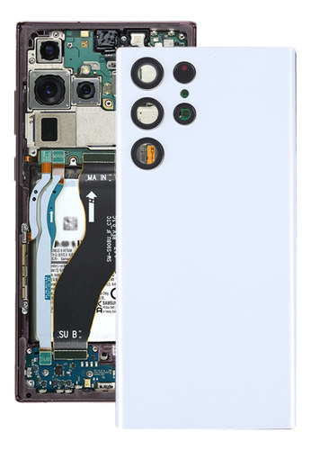 Tapa Trasera De Batería Blanca Para Samsung Galaxy S22 Ultra