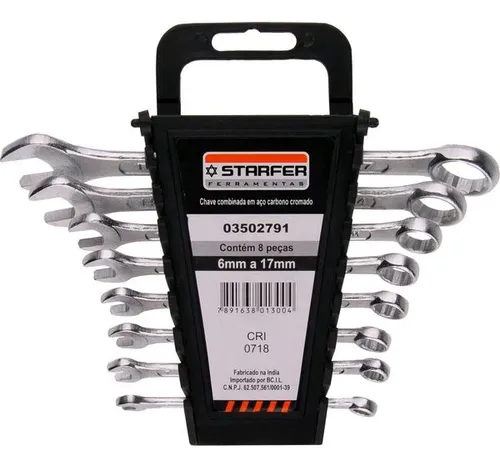 comprar Jogo 8 Peças Chave Combinada 6 A 17mm Starfer