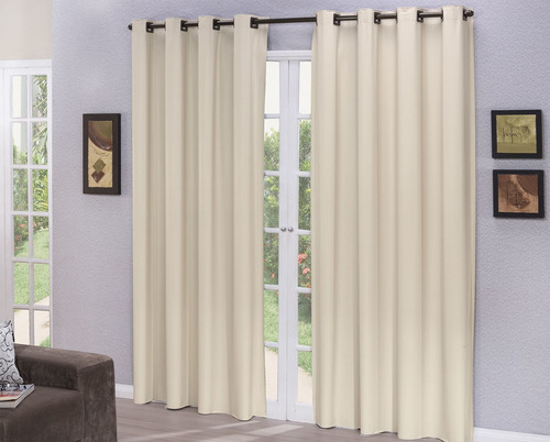 Cortina de media pared para dormitorio 2,80 por 2,30 m color suela