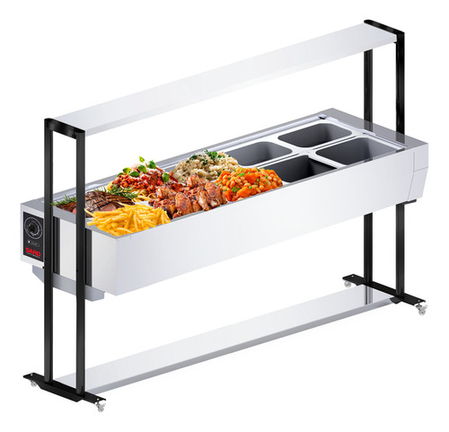 Buffet Carrinho Self Service Térmico 10 Cubas Inox 220v Saro