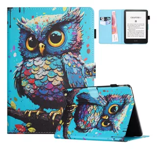 Capa De Tablet Inteligente Owl Para Amazon Kindle Pape [u]