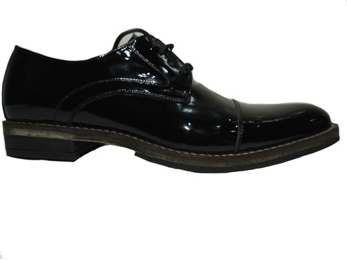Imagen 1 de 5 de Zapato De Charol Negro Hombre Precio Exlusivo 