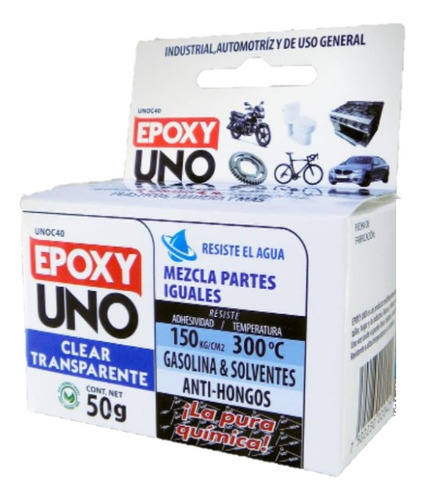 Adhesivo Pegamento Fusion Epoxico Transparente 50 Gr