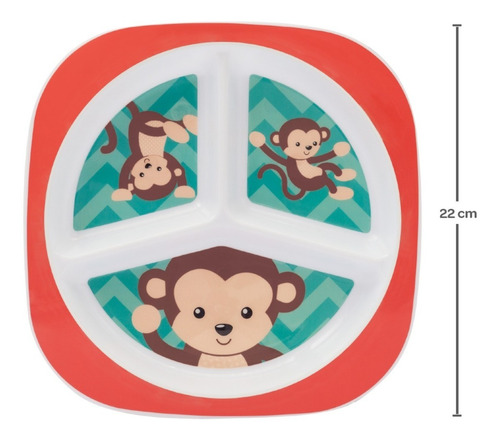 Imagem 4 de 8 de Kit Alimentação Buba Prato Bebê C/ Divisória Talher Silicone