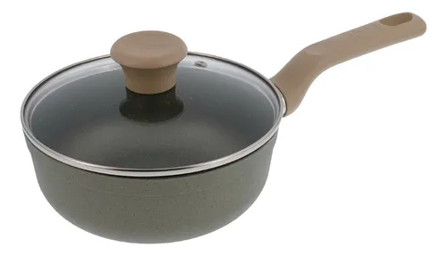 Perol Imusa Terra De 18cm Verde Con Tapa De Vidrio