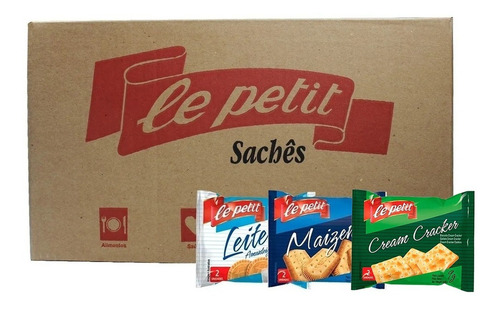 Bolachas Cream Cracker Maizena E Ao Leite 540un Saches 9gr