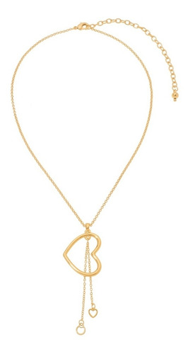 Collar 4 Baños De Oro De 18k Dije Corazón,marca Nice