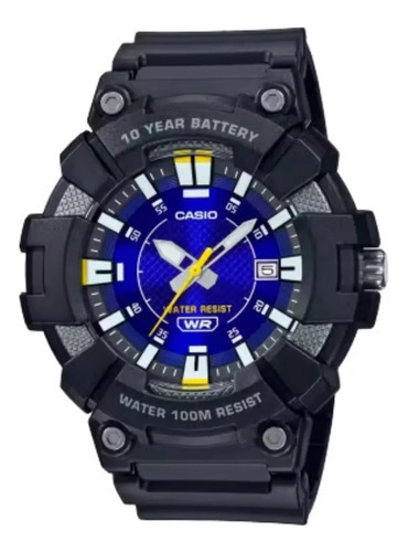 Reloj Casio Estándar Mw-610h-2av Hombre Ts Color de la correa Negro Color del bisel Negro Color del fondo Azul