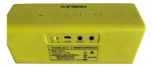 Parlante Portatil Bluetooth Psb 213 Noblex Amarillo (Usado)