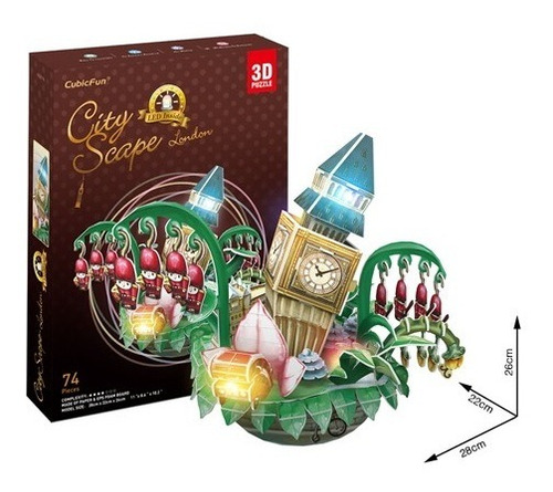 Rompecabezas 3d Led Dubai Cityscape Cubic Fun